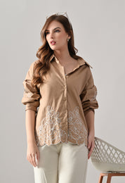 Blush Bloom Embroidered Shirt