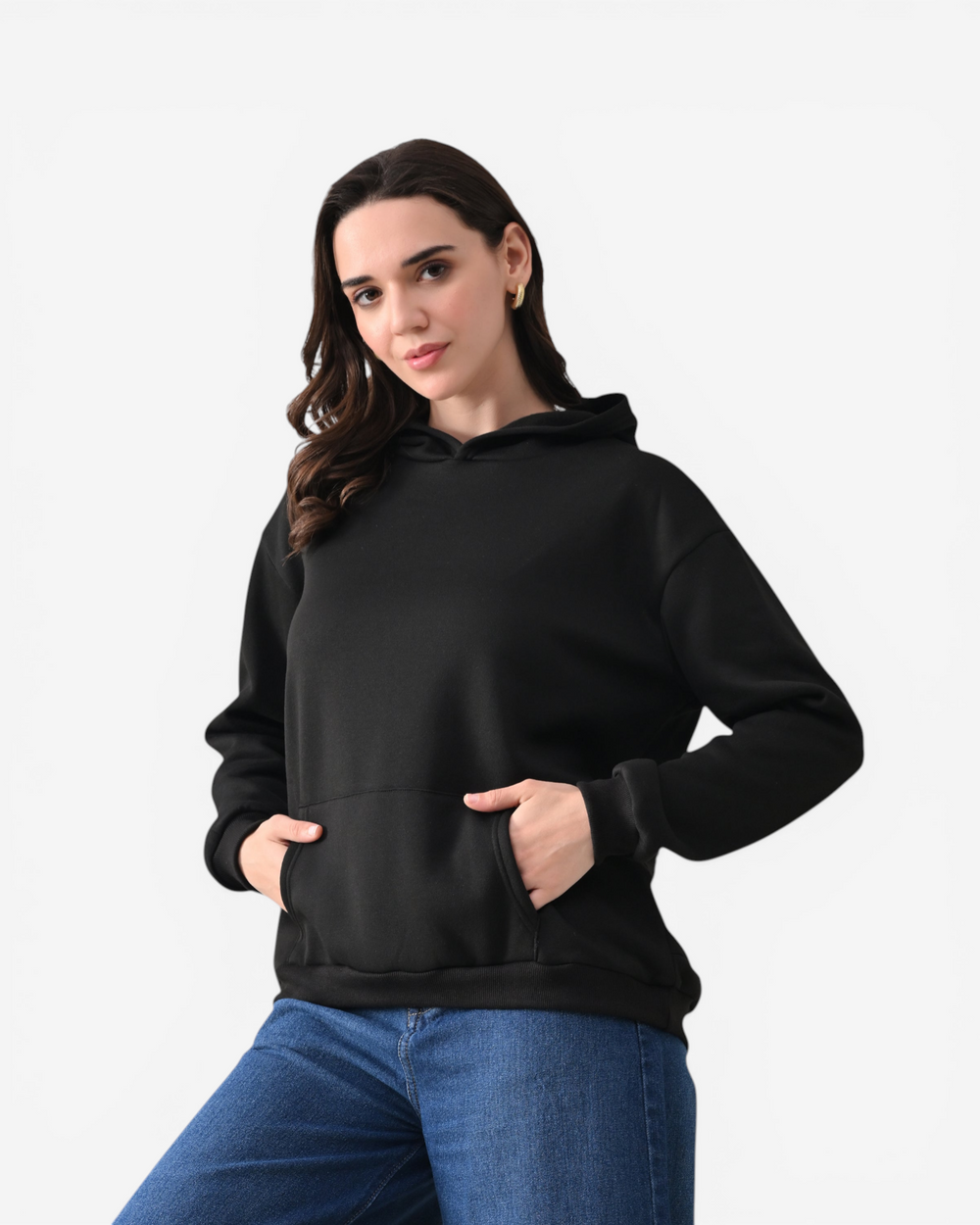 Rhinestone Mesh Back Hoodie