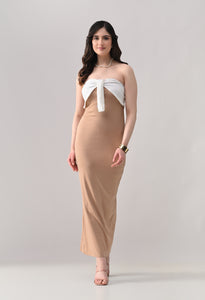 Off-Shoulder beaded Maxi Dress