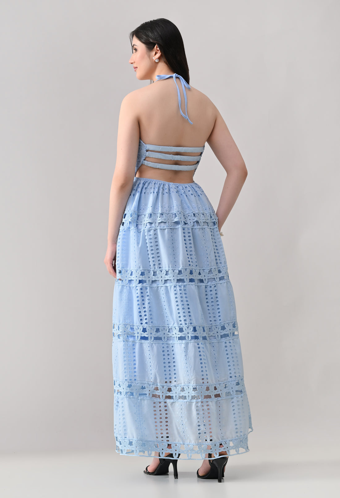 Tiered Cutwork Dress