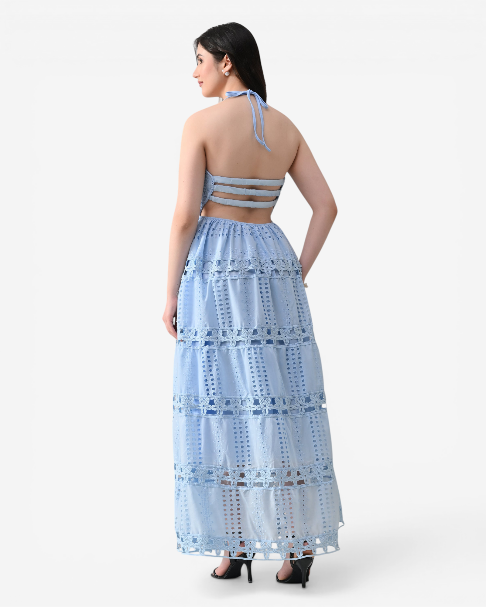 Tiered Cutwork Dress
