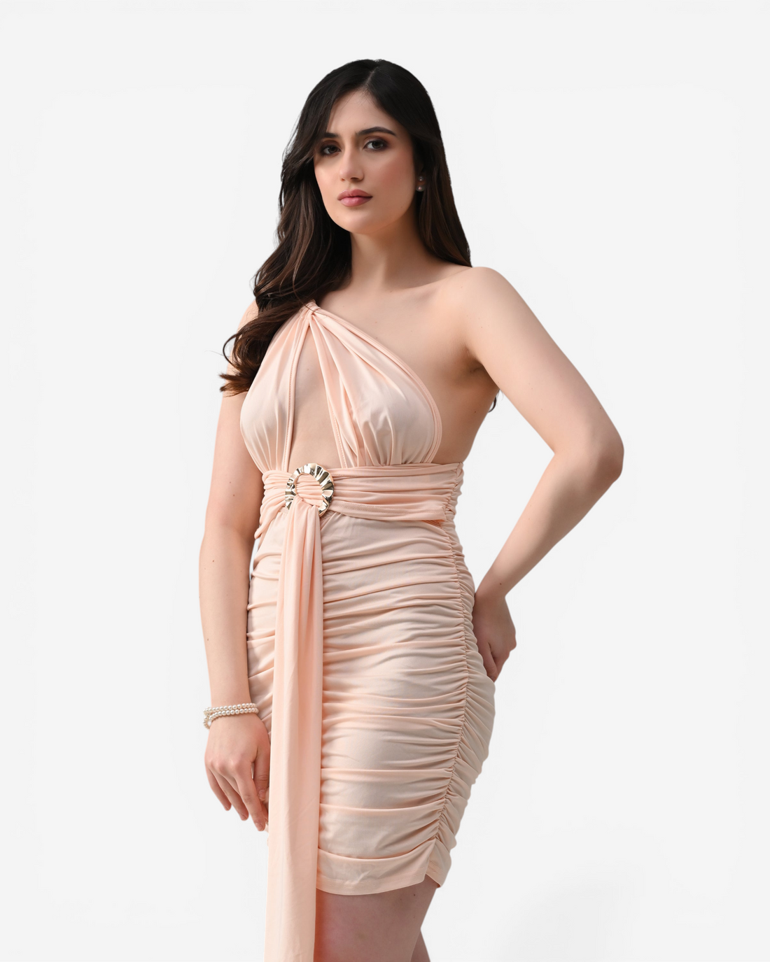 One-Shoulder Evening Dress