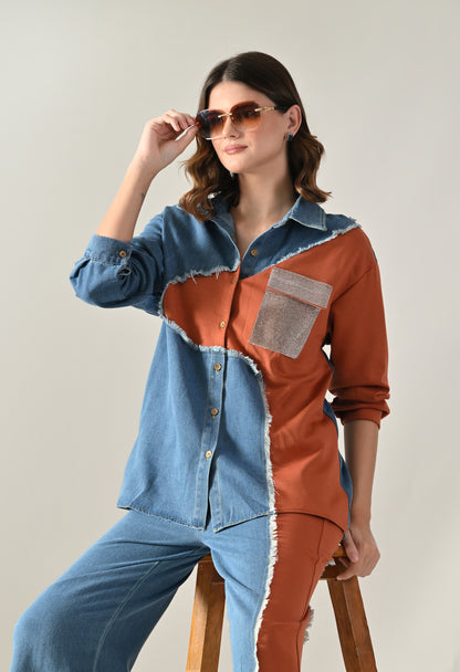 Rhineblock Denim Two-Piece Set