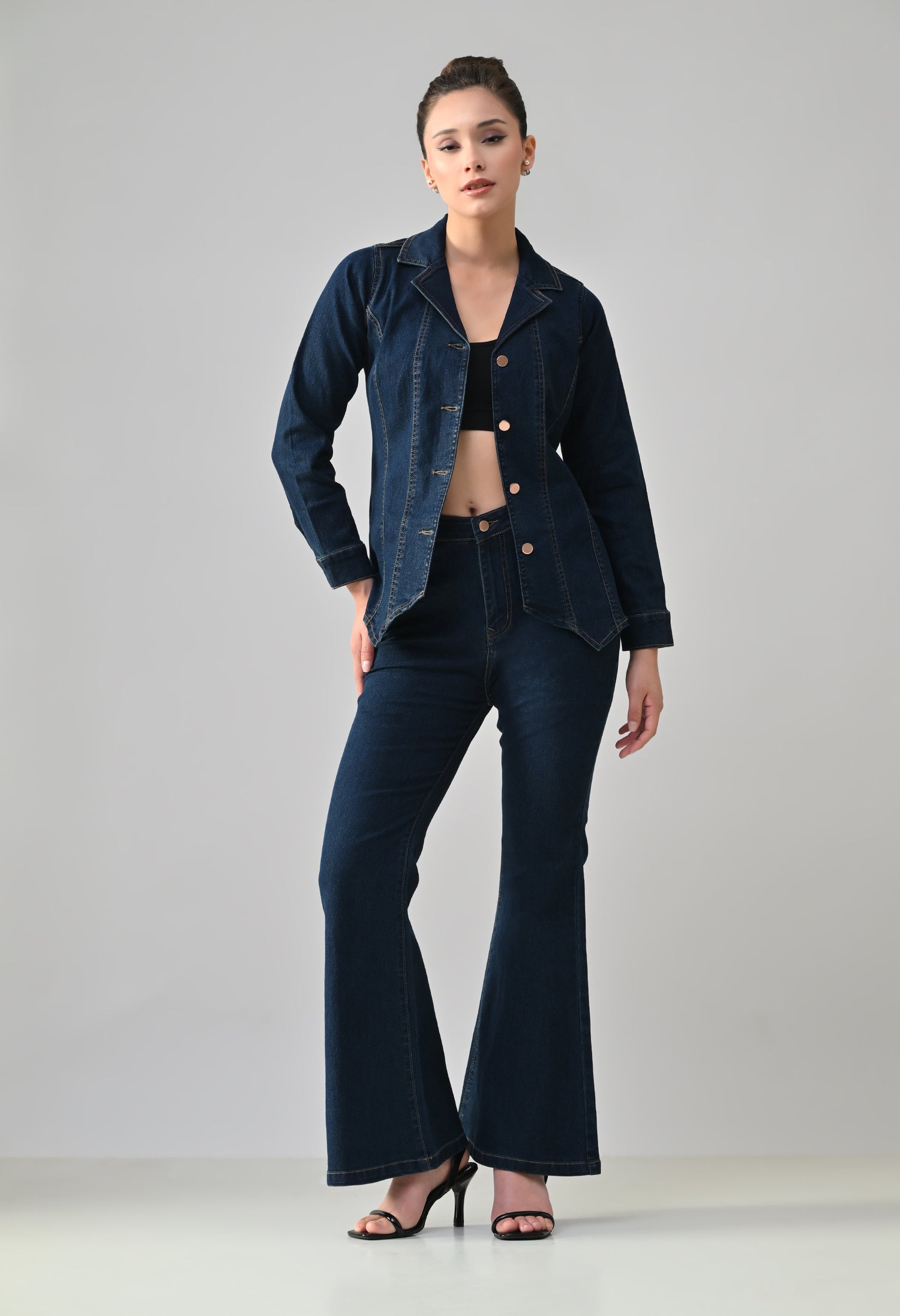 Notch &amp; Flare Denim Set