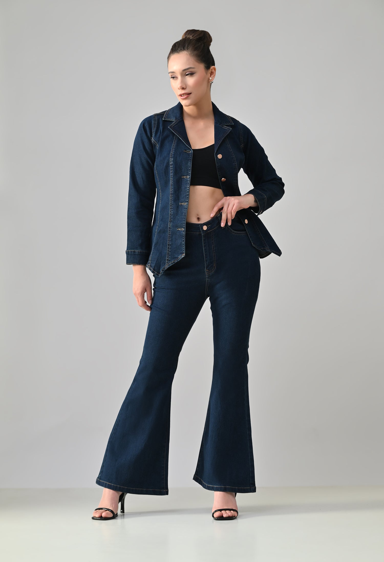 Notch &amp; Flare Denim Set