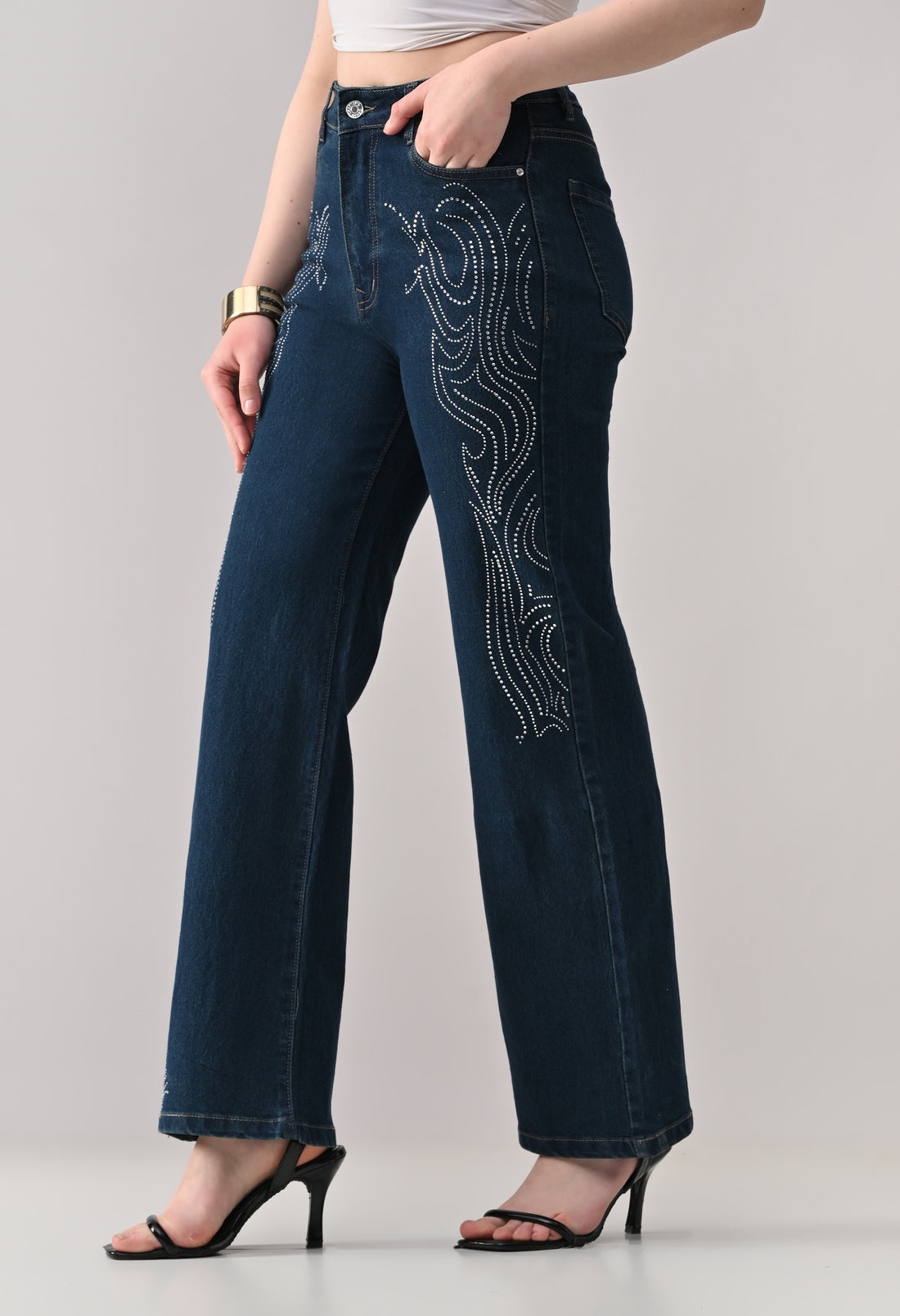 Rhinestone Swirl Jeans