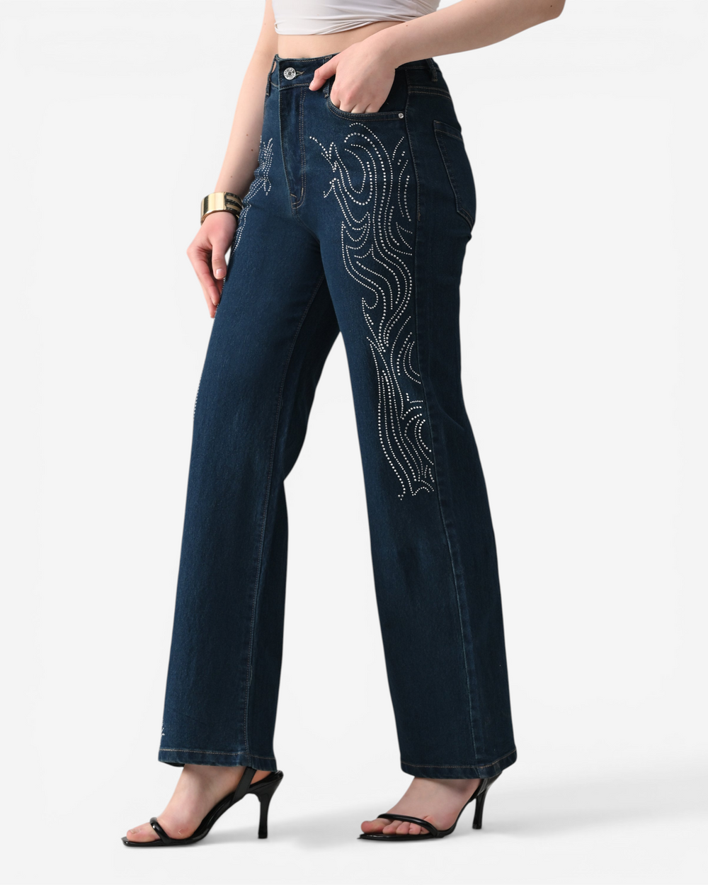 Rhinestone Swirl Jeans