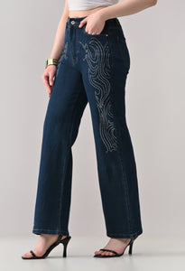 Rhinestone Swirl Jeans