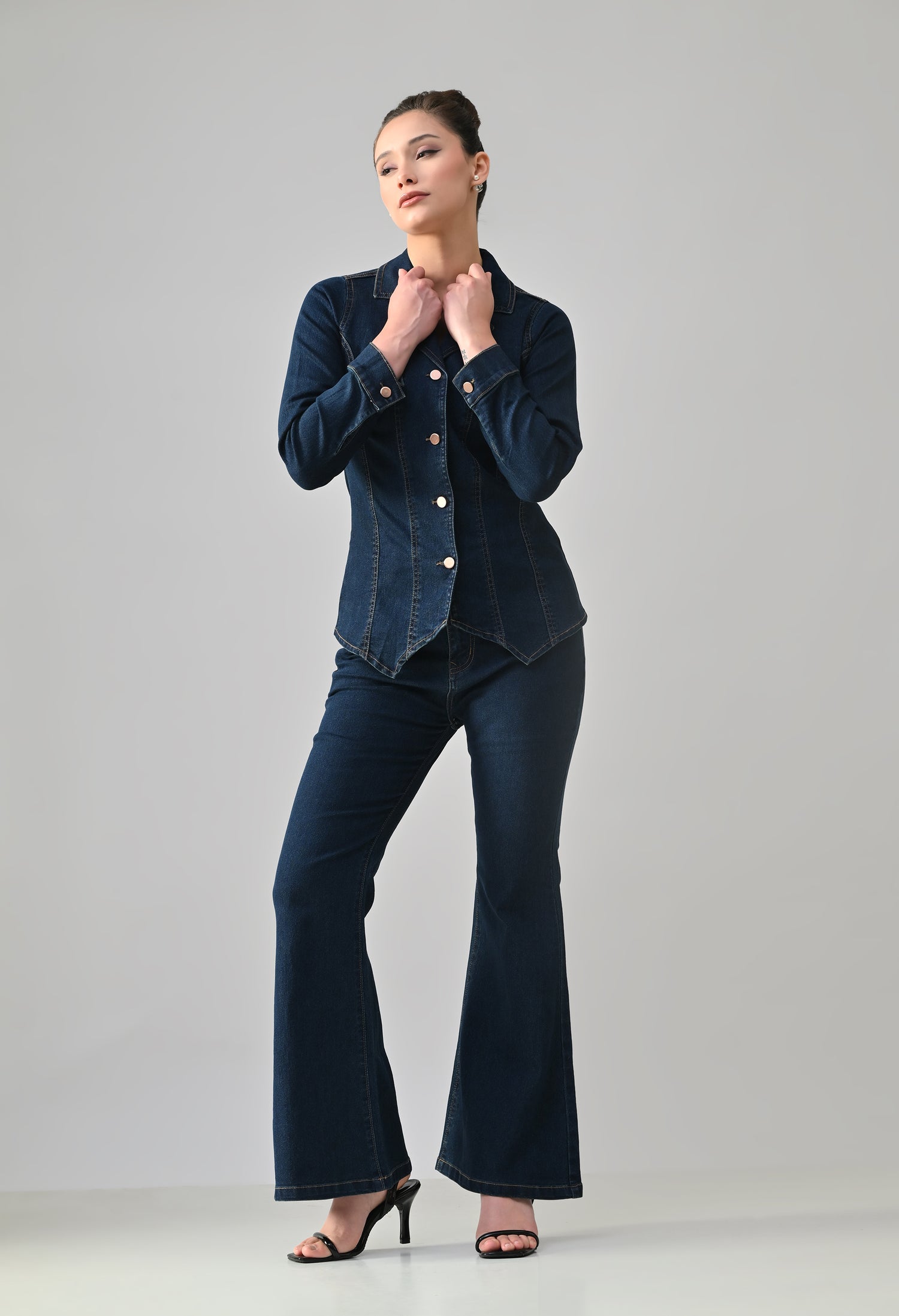 Notch &amp; Flare Denim Set