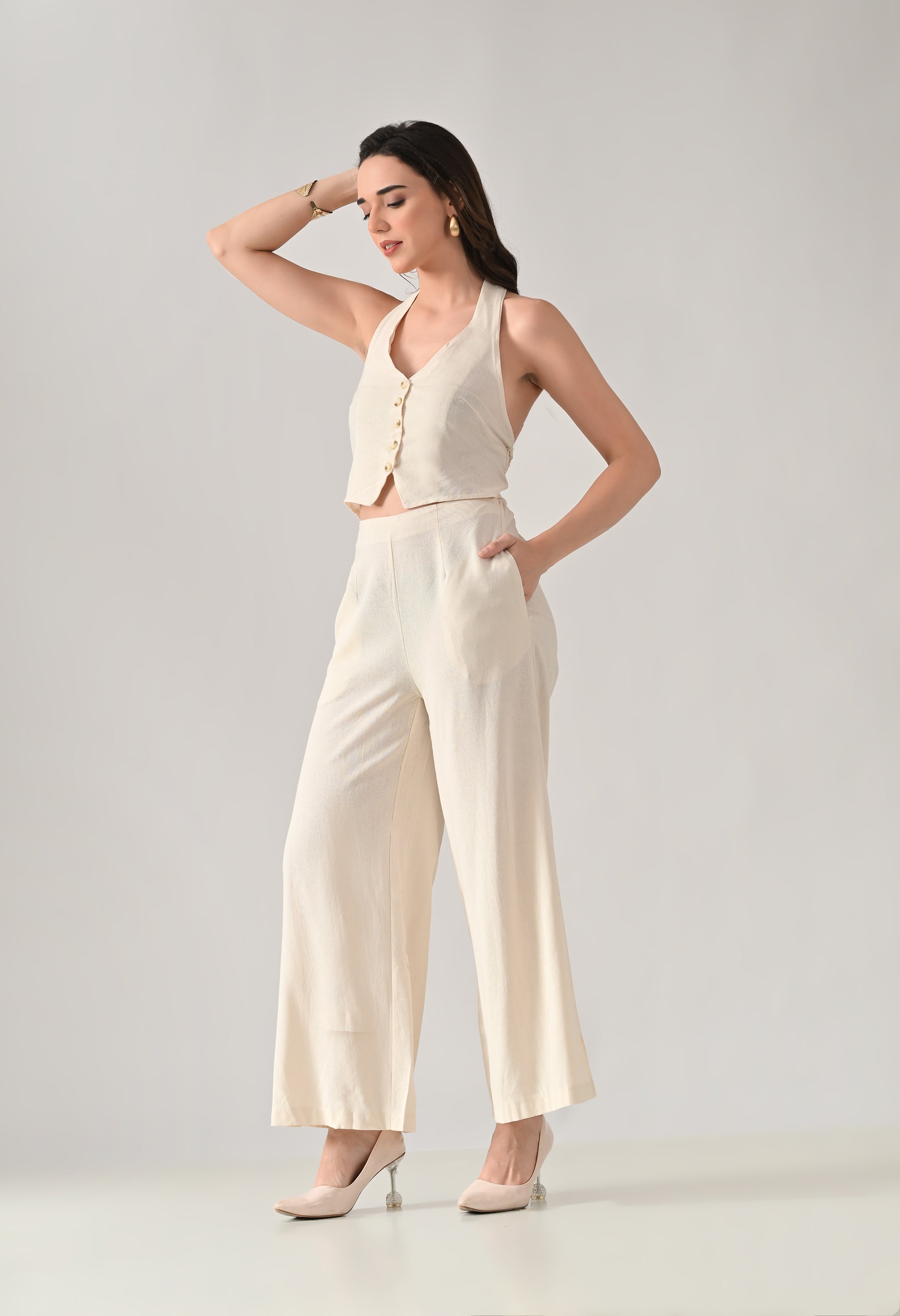 Backless Halter Jumpsuit