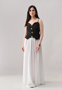 Top & Flared Maxi Skirt Set