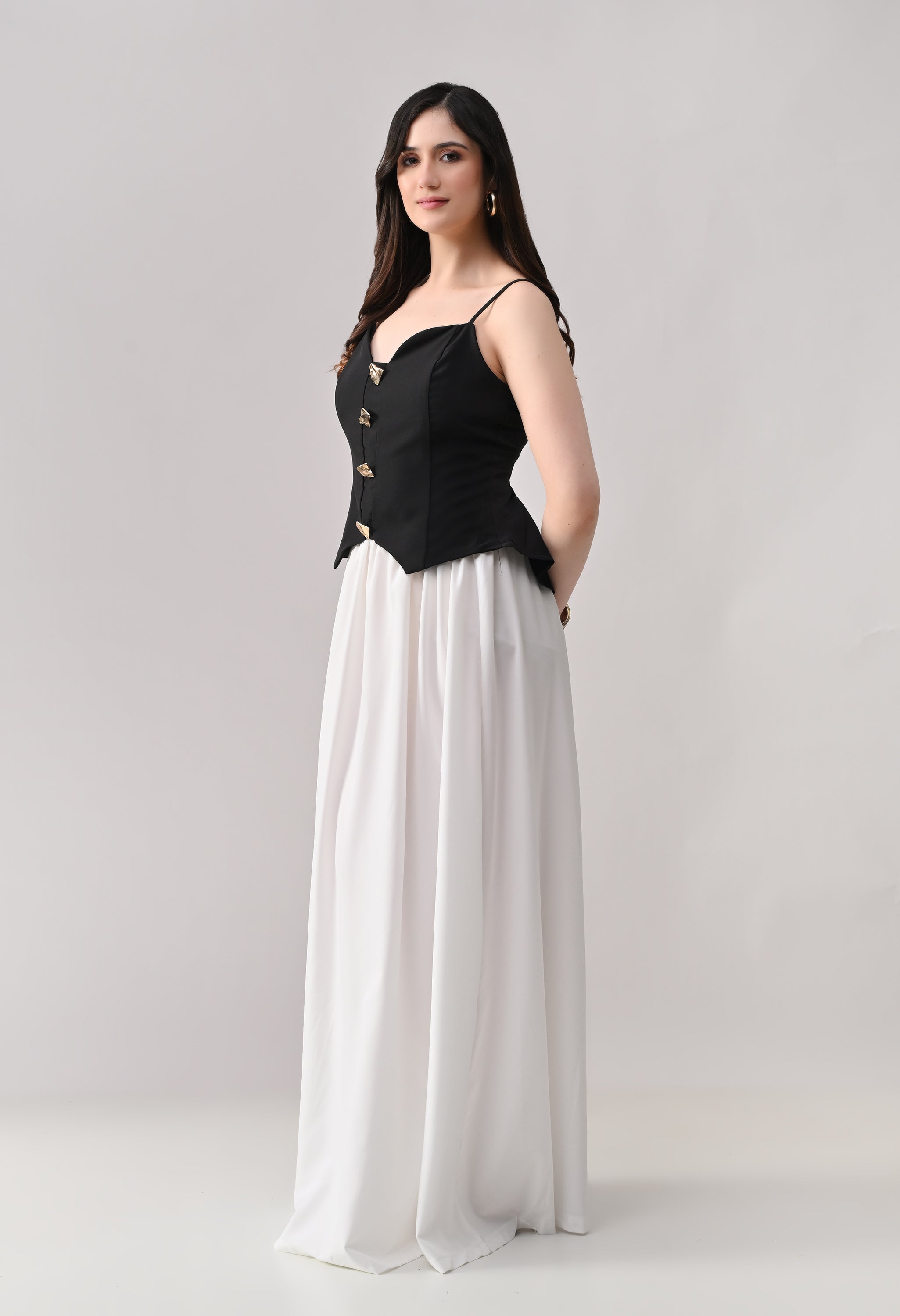 Top &amp; Flared Maxi Skirt Set