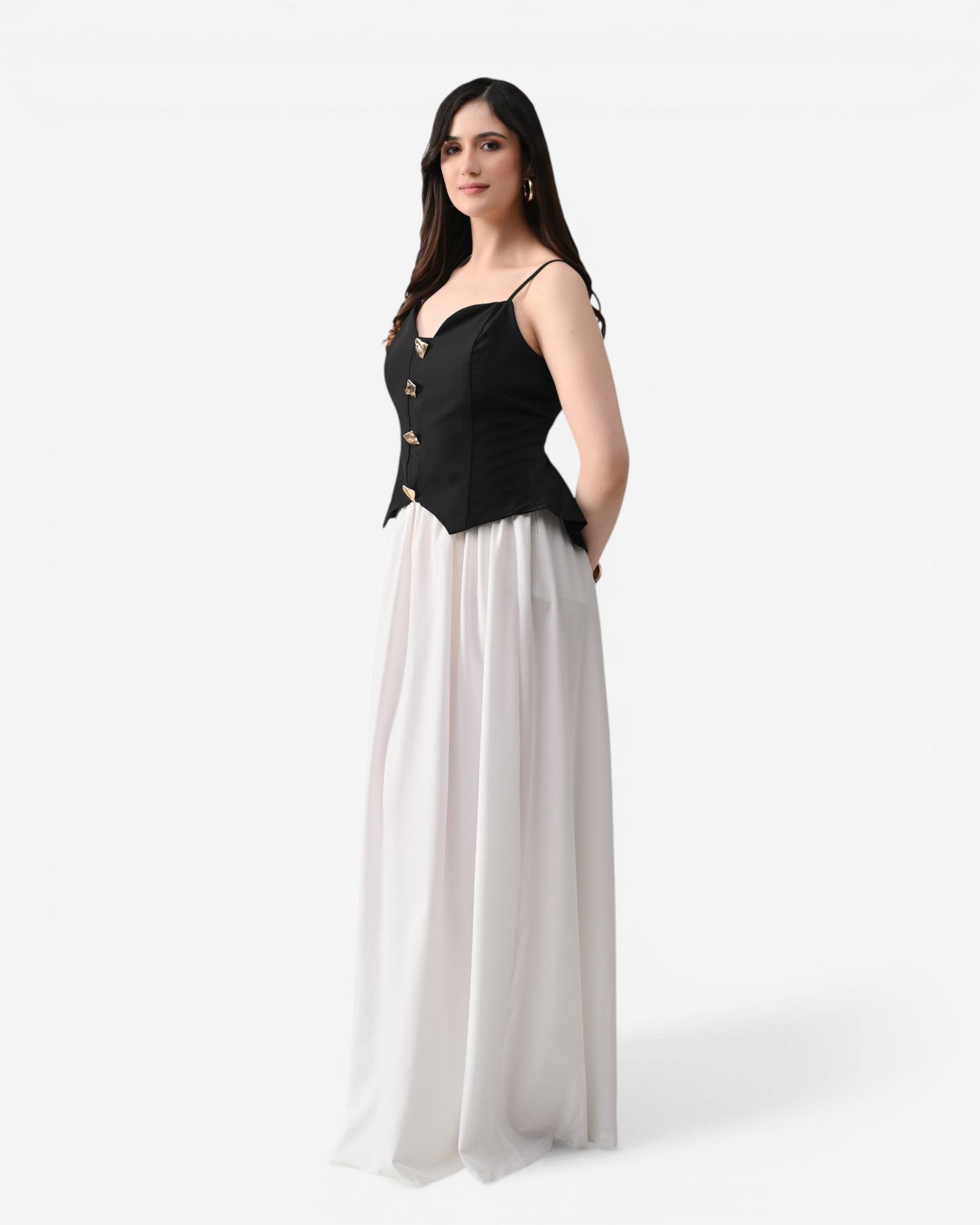 Top &amp; Flared Maxi Skirt Set