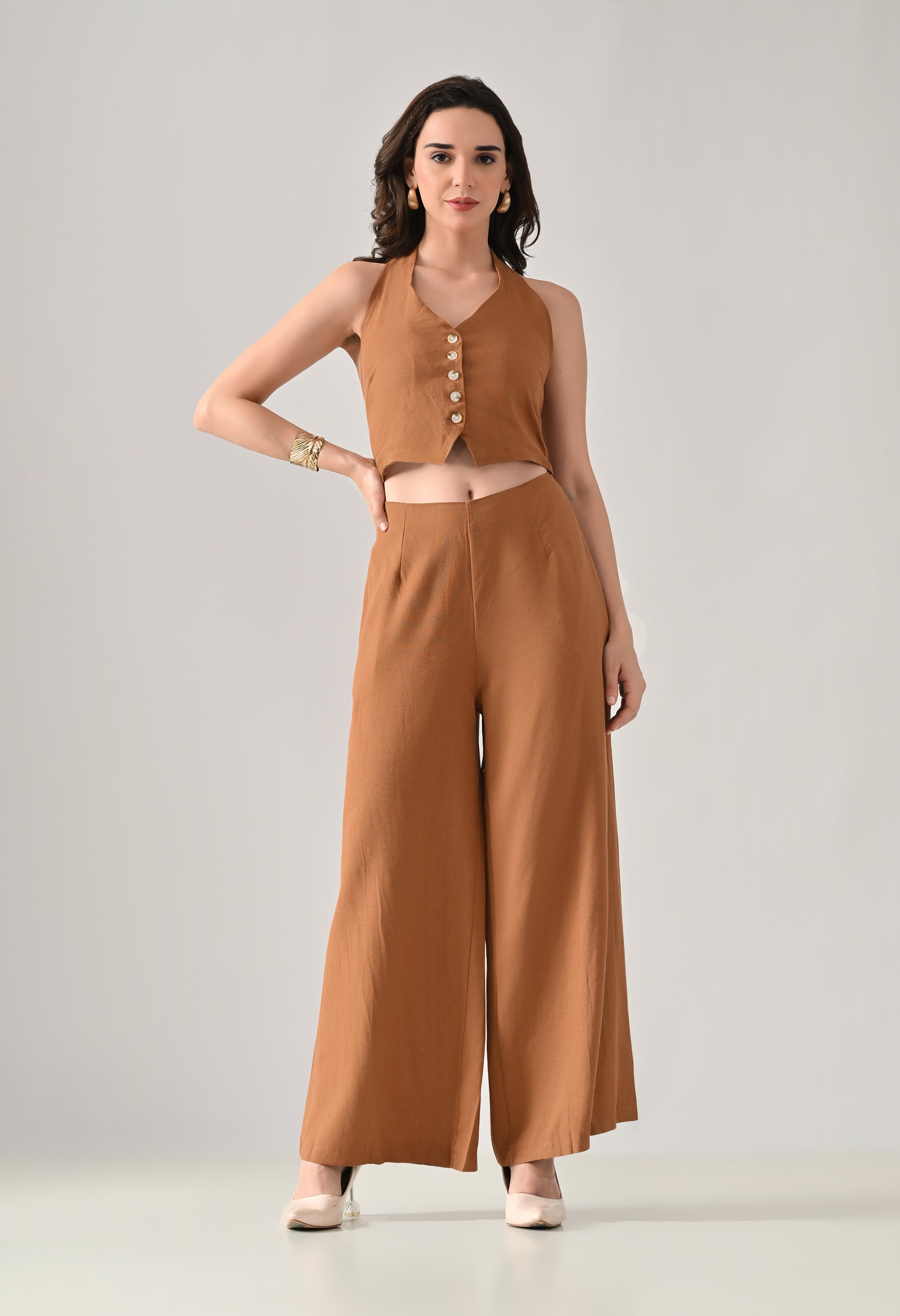 Backless Halter Jumpsuit