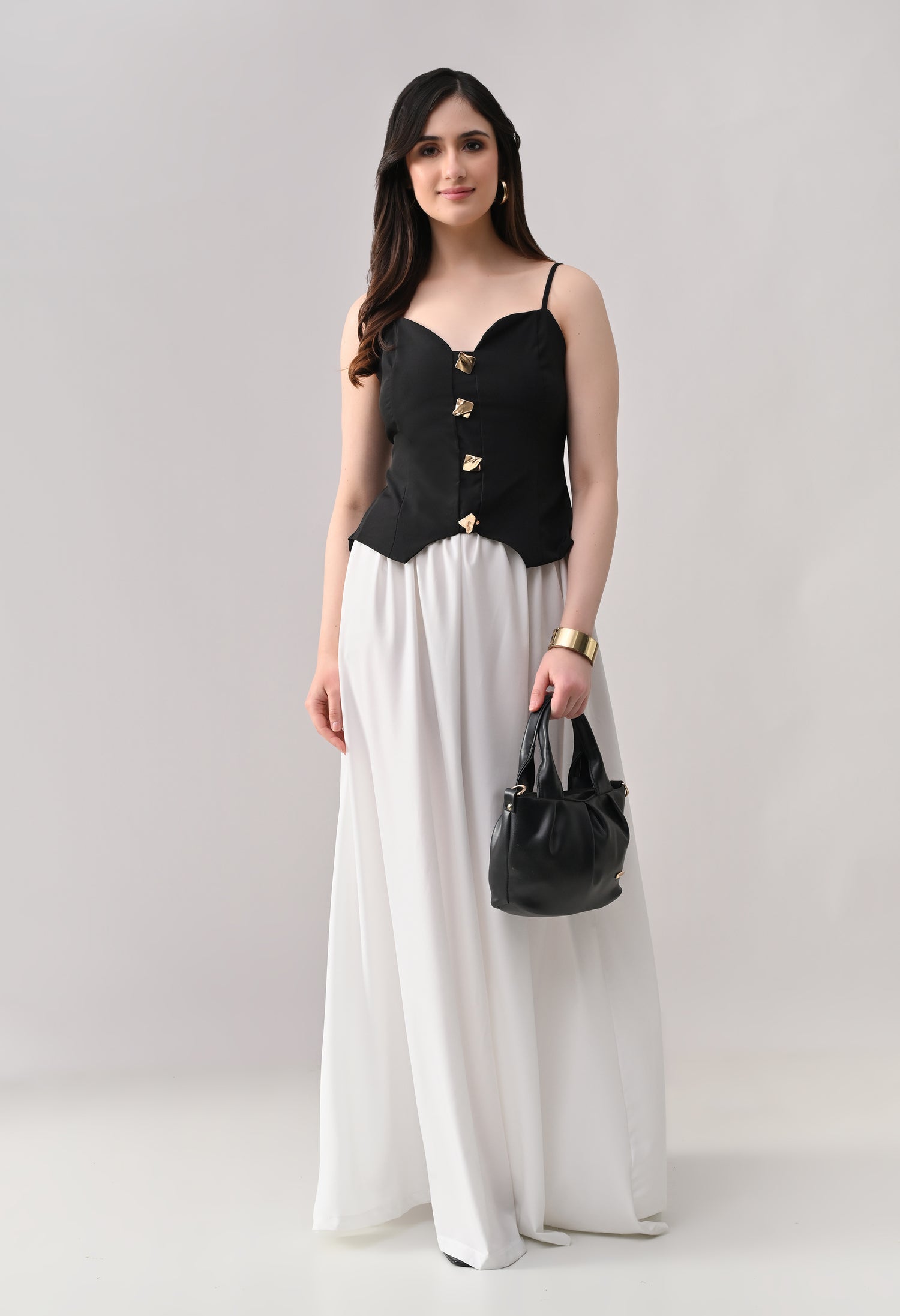 Top &amp; Flared Maxi Skirt Set