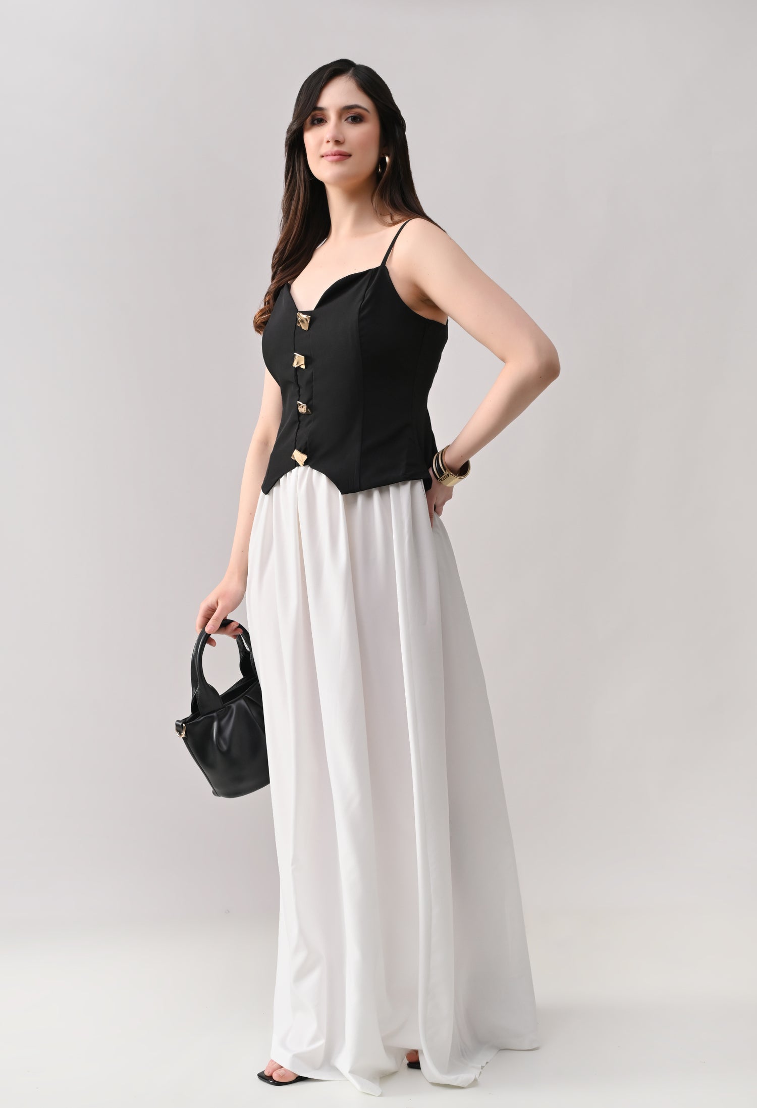 Top &amp; Flared Maxi Skirt Set