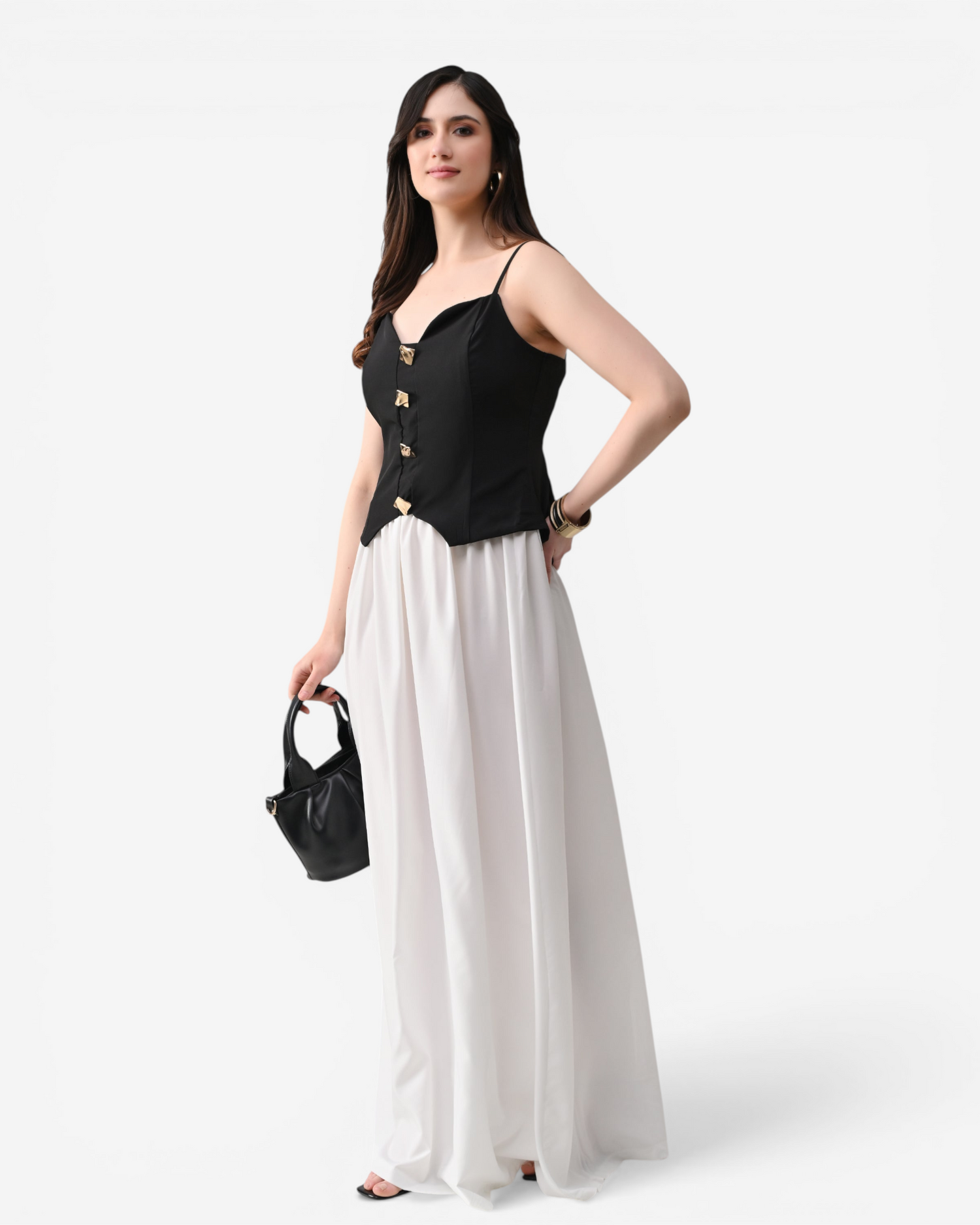 Top &amp; Flared Maxi Skirt Set