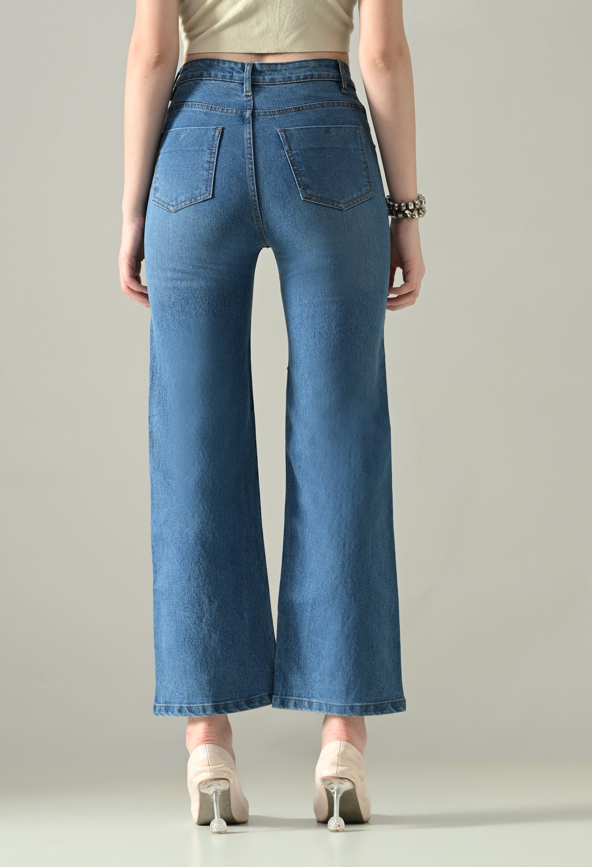 Rhinestone Radiance Denim Jeans
