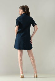 Contour Denim Button-Down Dress