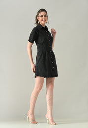 Contour Denim Button-Down Dress