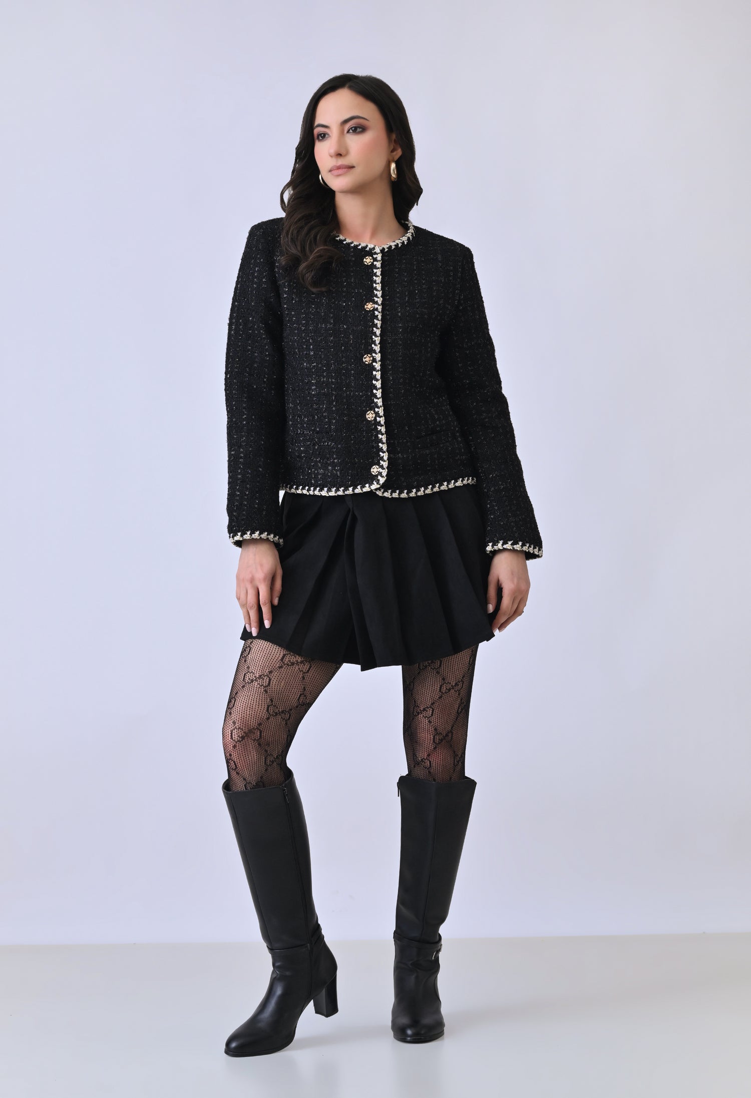 Braided Tweed Jacket