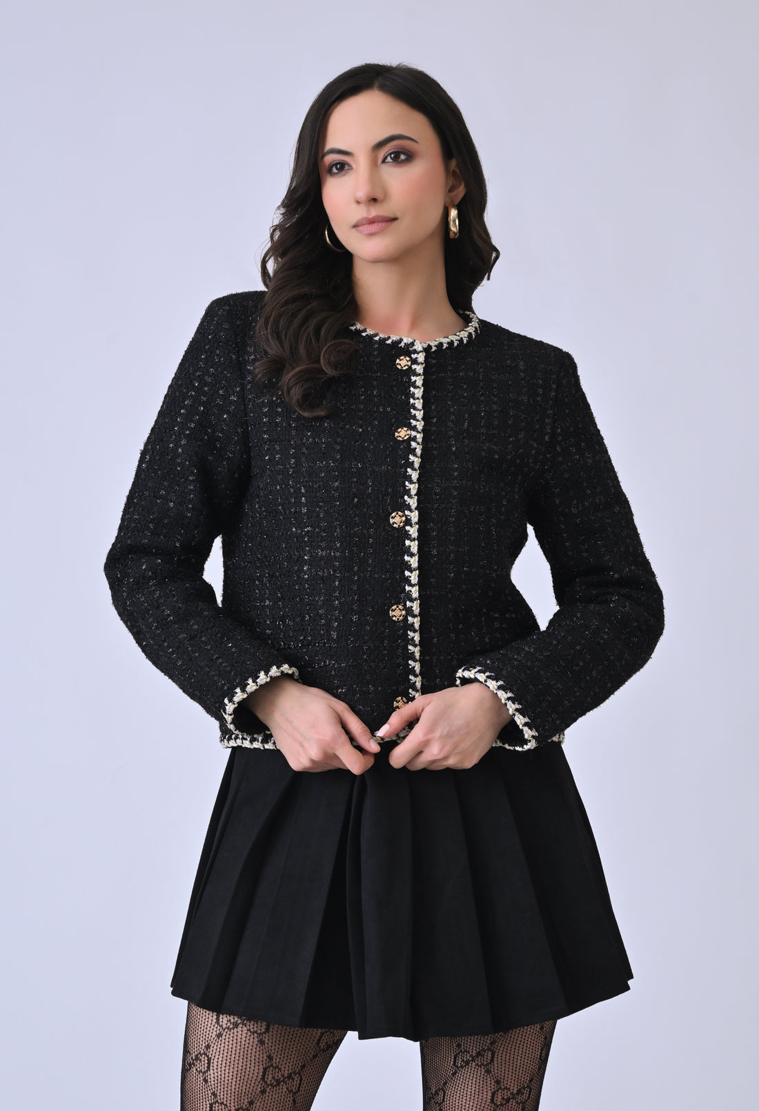 Braided Tweed Jacket