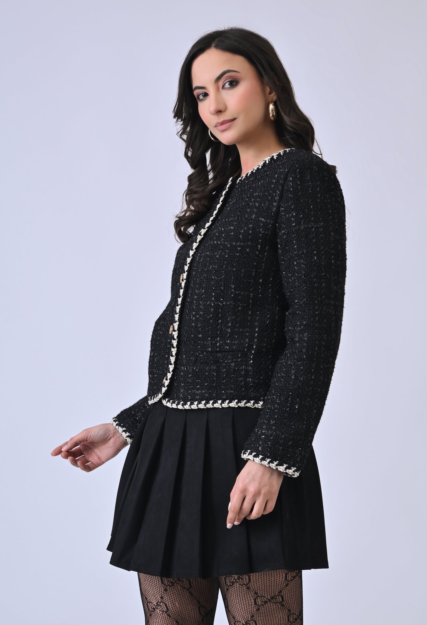 Braided Tweed Jacket