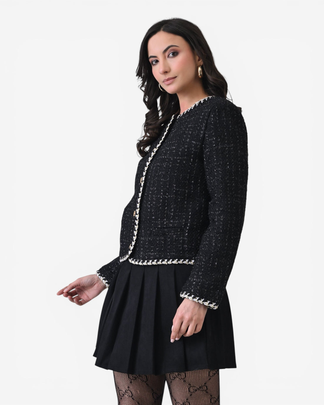 Braided Tweed Jacket