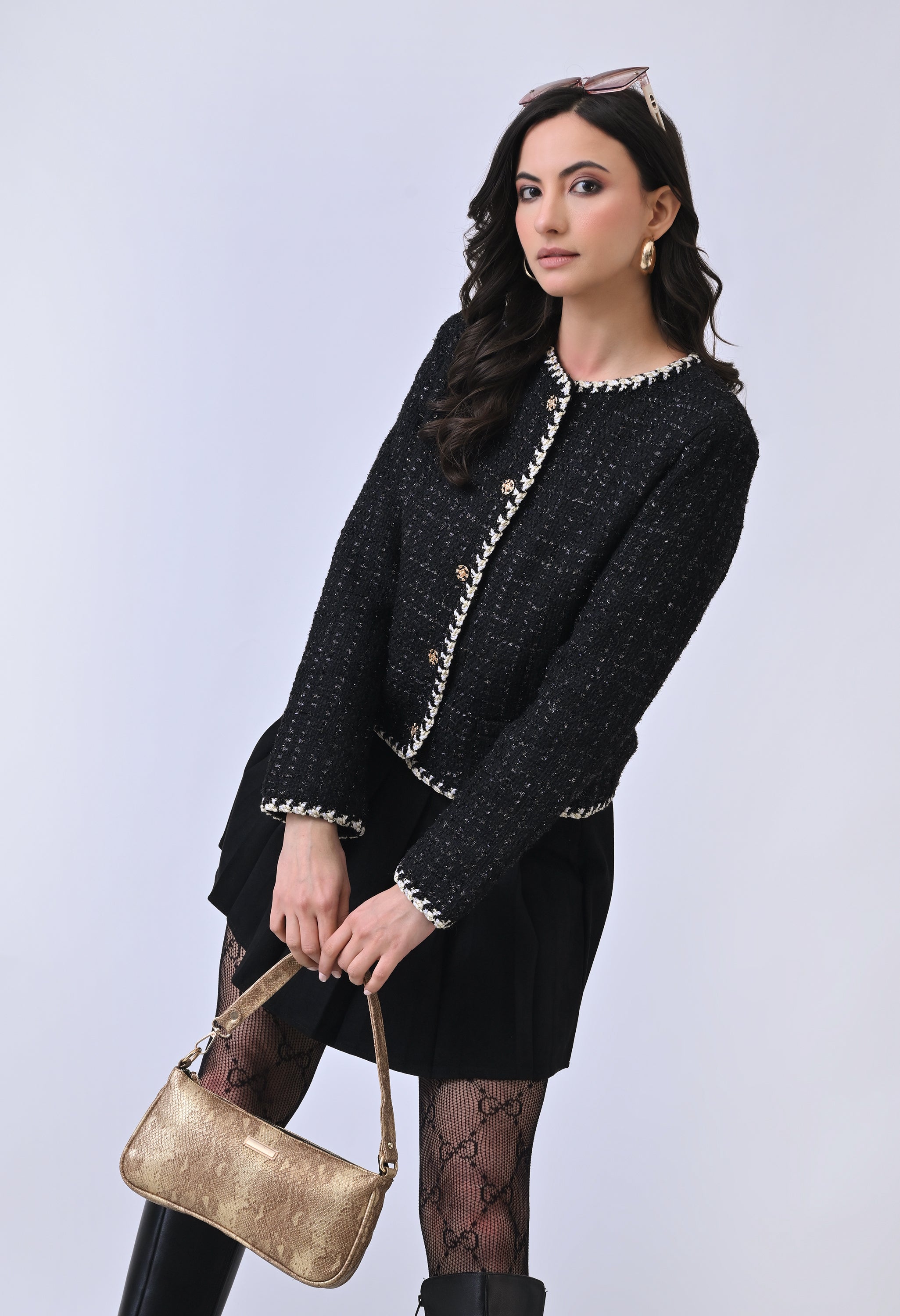 Braided Tweed Jacket