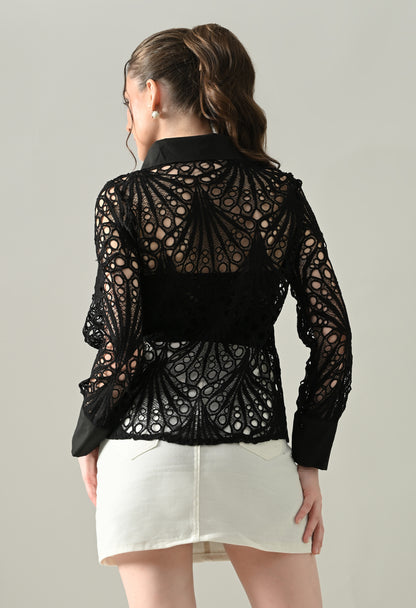 Lace Sheer Shirt