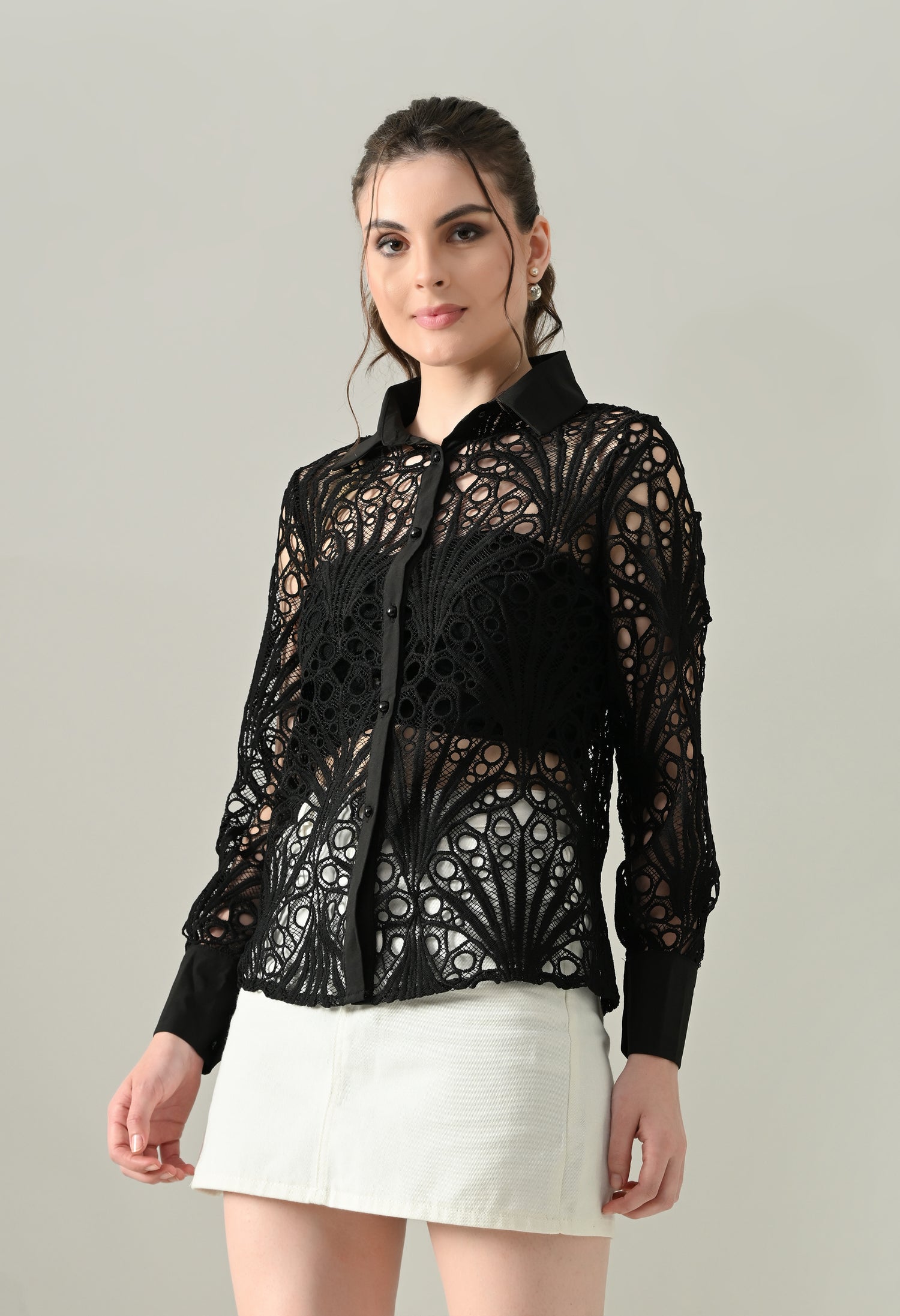 Lace Sheer Shirt
