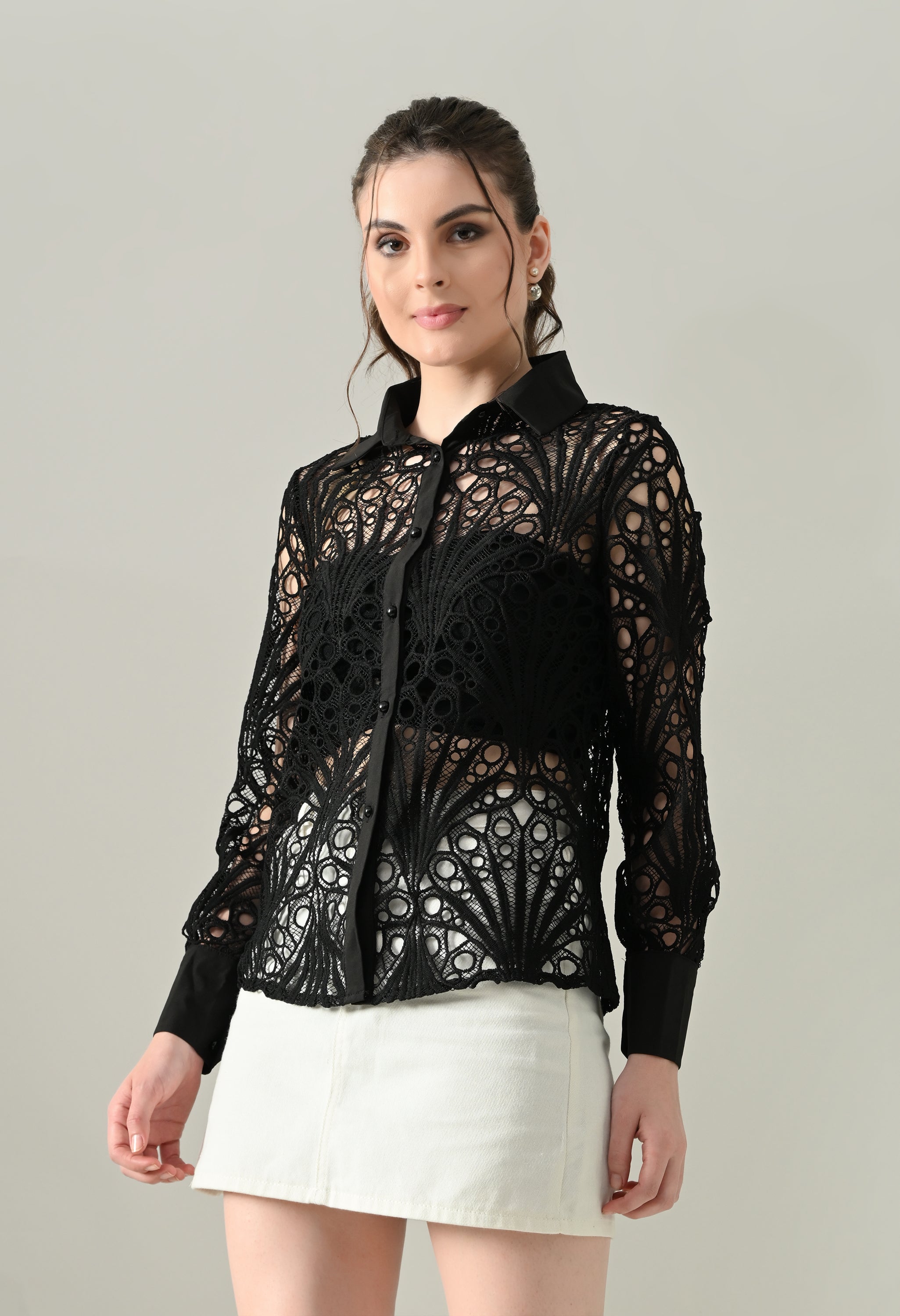 Lace Sheer Shirt
