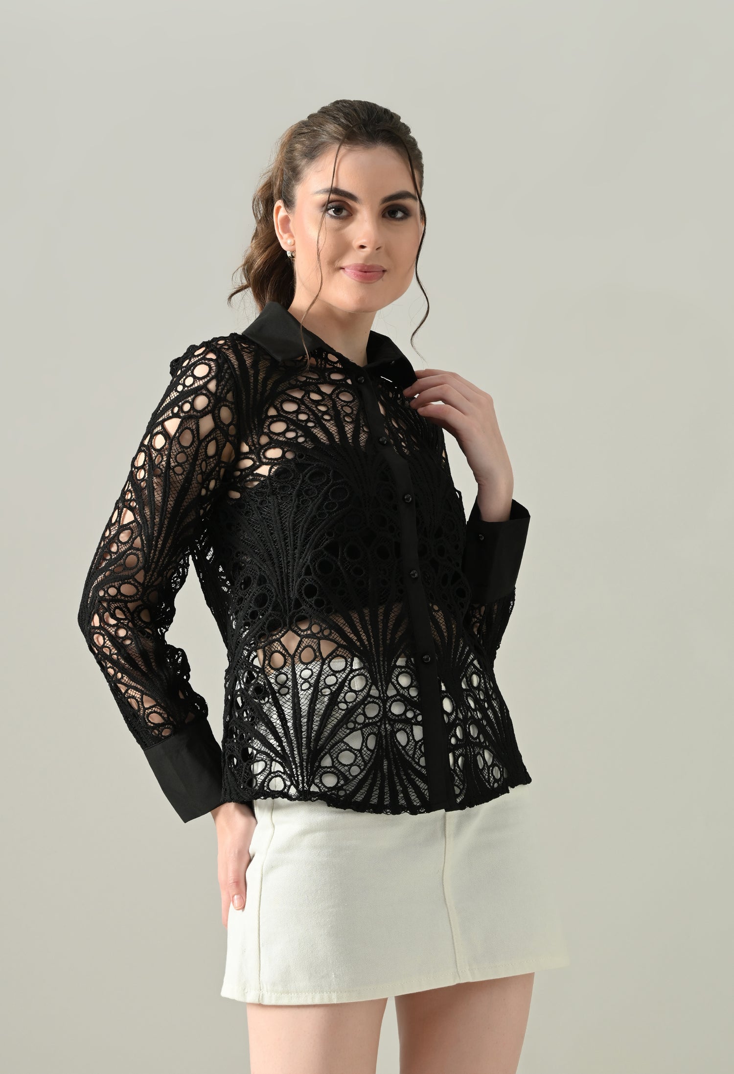 Lace Sheer Shirt