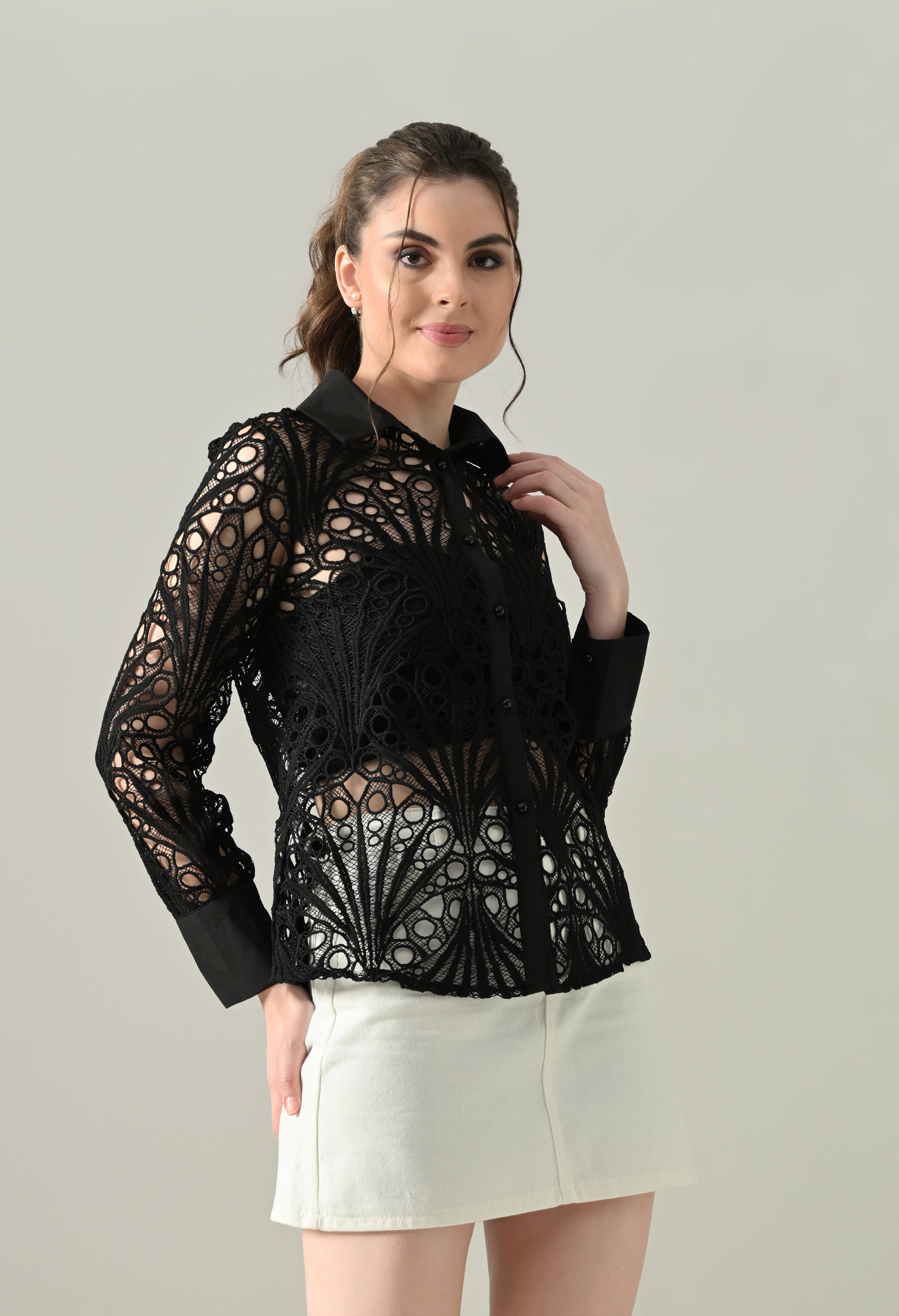 Lace Sheer Shirt