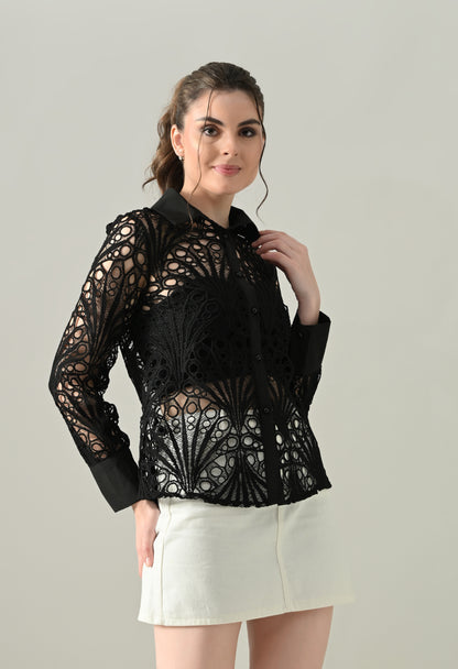 Lace Sheer Shirt