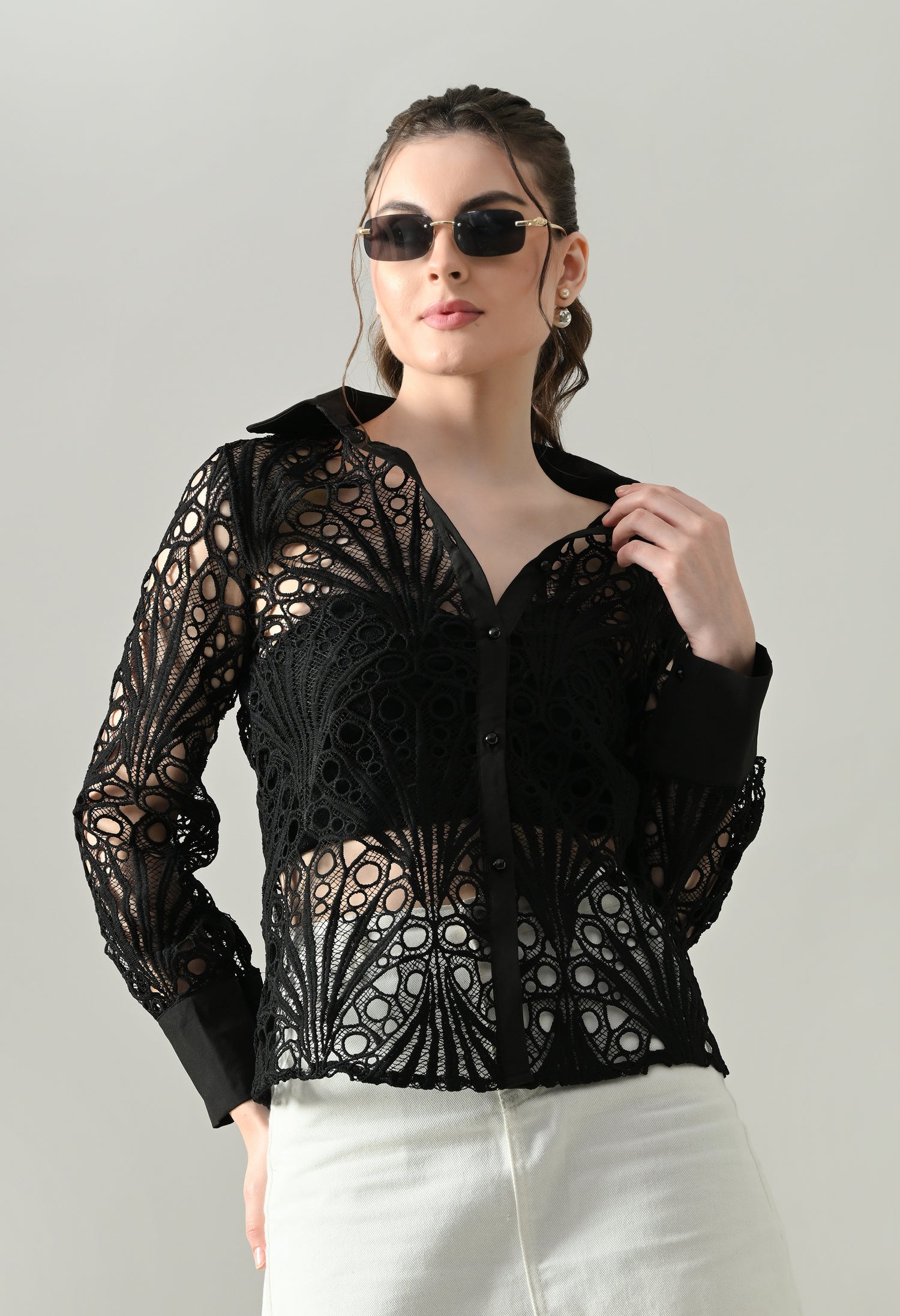 Lace Sheer Shirt