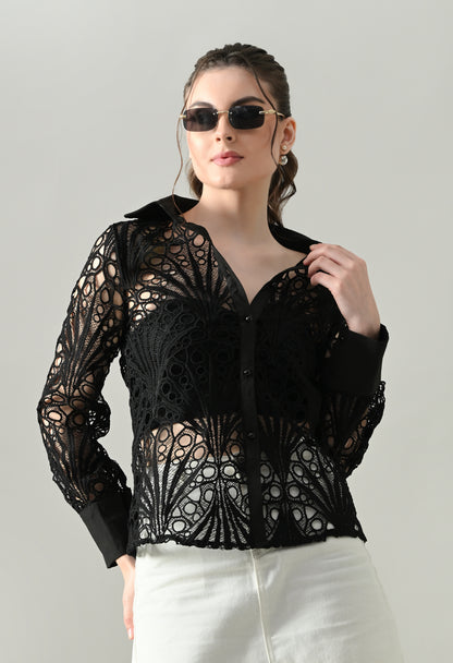 Lace Sheer Shirt