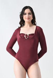 Long Sleeve Cowl Neck Bodysuit