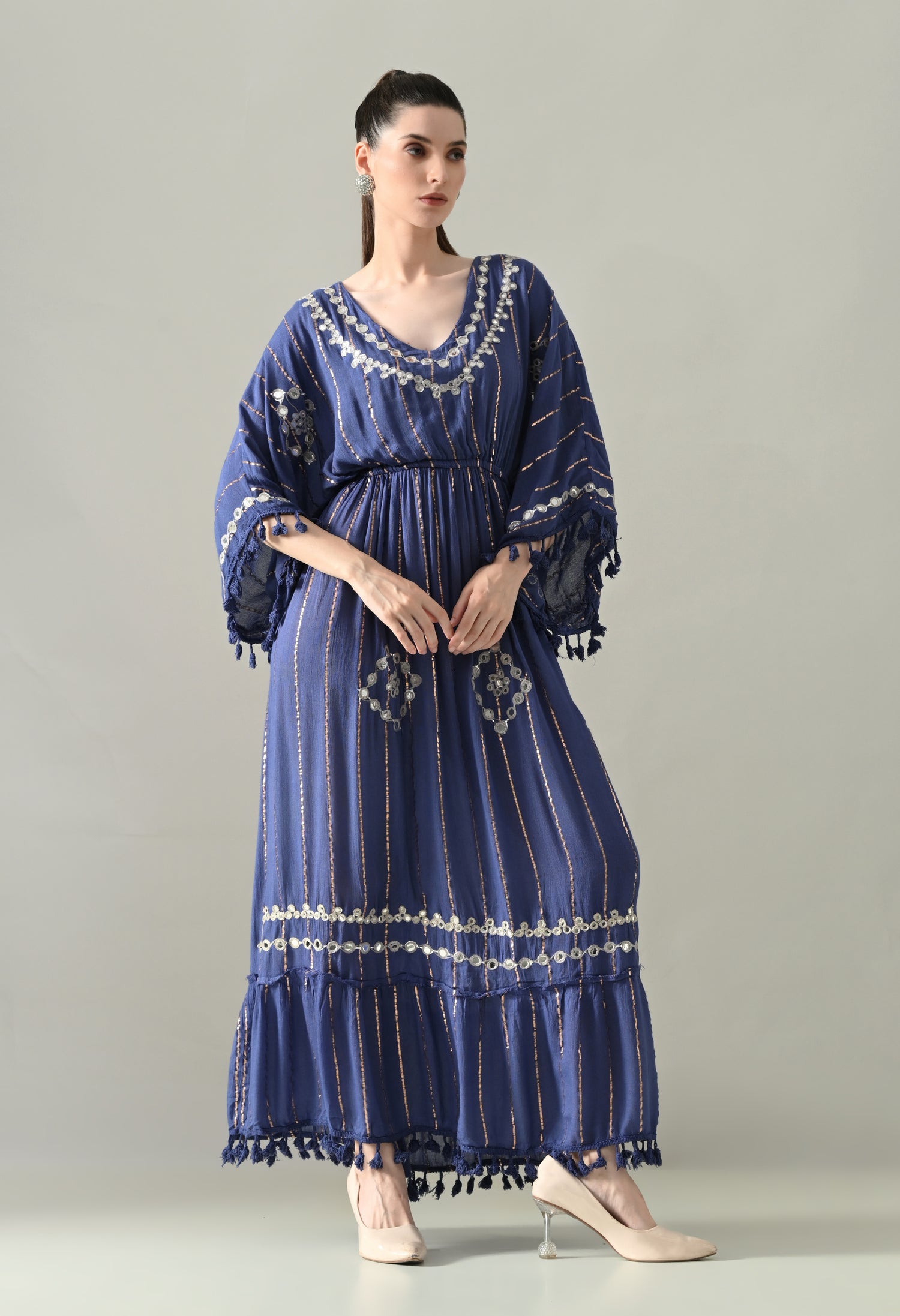 Seafoam Mirage Kaftan Maxi Dress