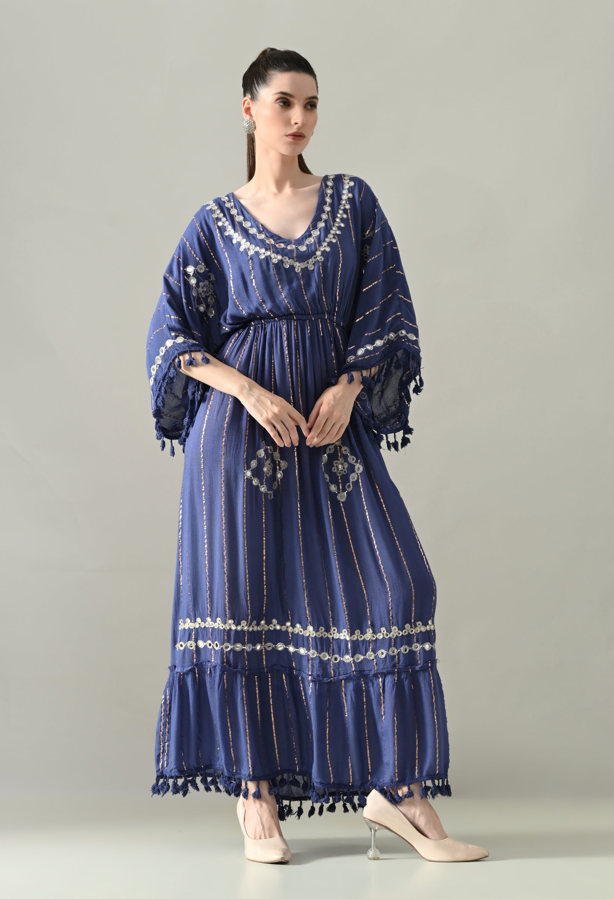 Seafoam Mirage Kaftan Maxi Dress