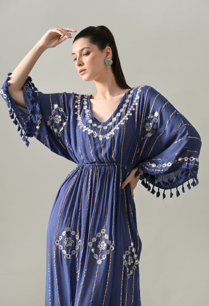 Seafoam Mirage Kaftan Maxi Dress