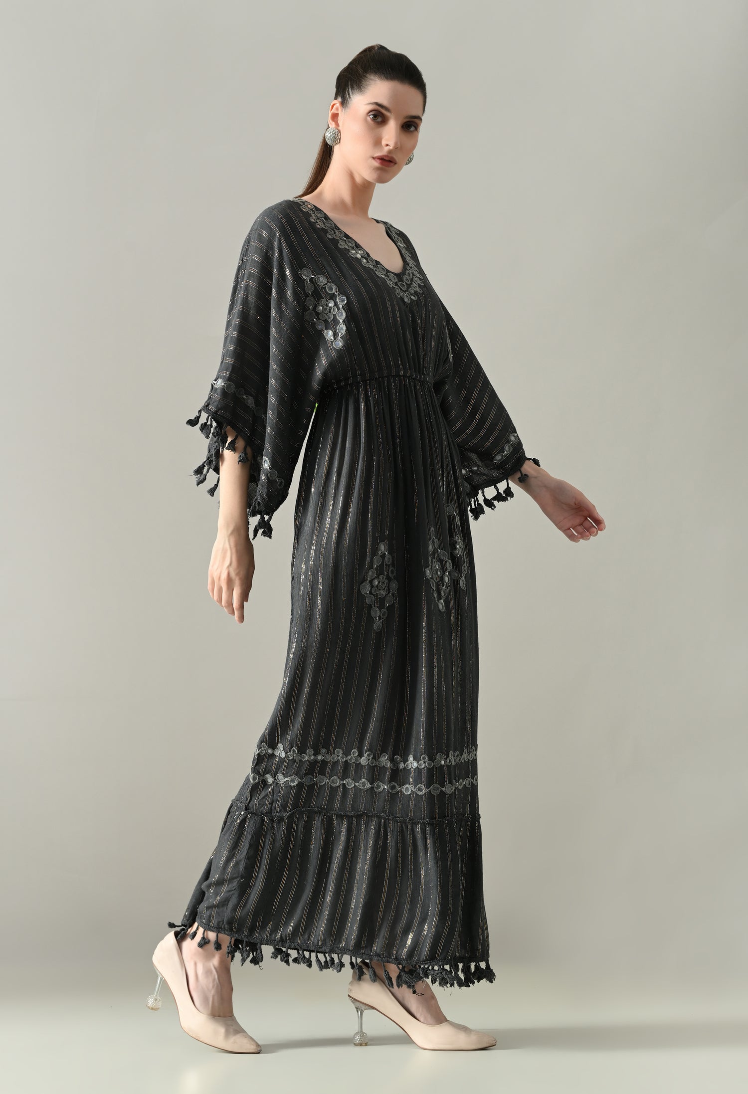Seafoam Mirage Kaftan Maxi Dress