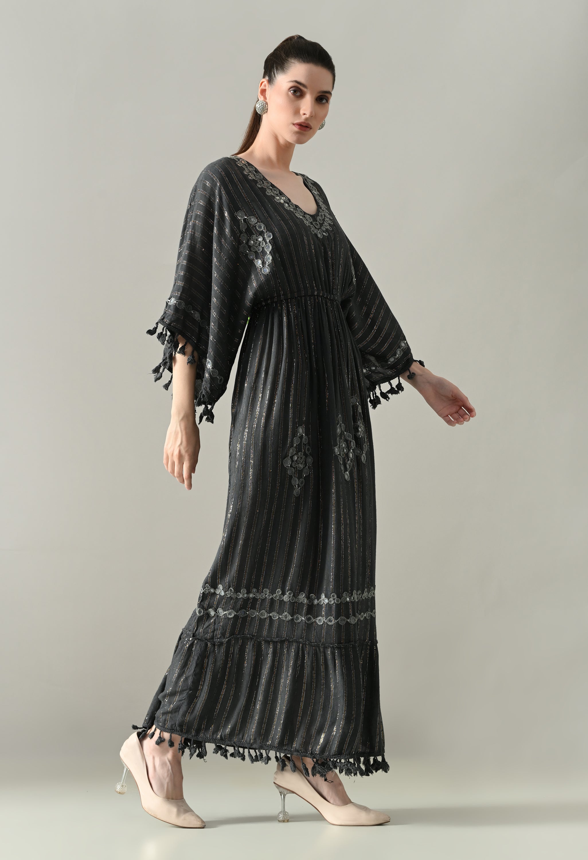 Seafoam Mirage Kaftan Maxi Dress