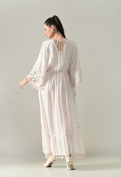 Seafoam Mirage Kaftan Maxi Dress