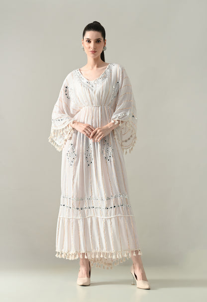 Seafoam Mirage Kaftan Maxi Dress