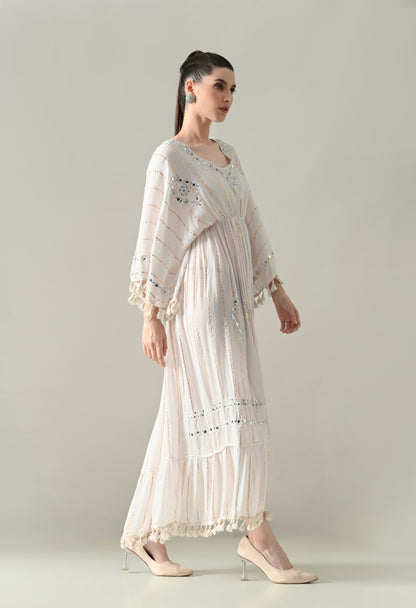 Seafoam Mirage Kaftan Maxi Dress