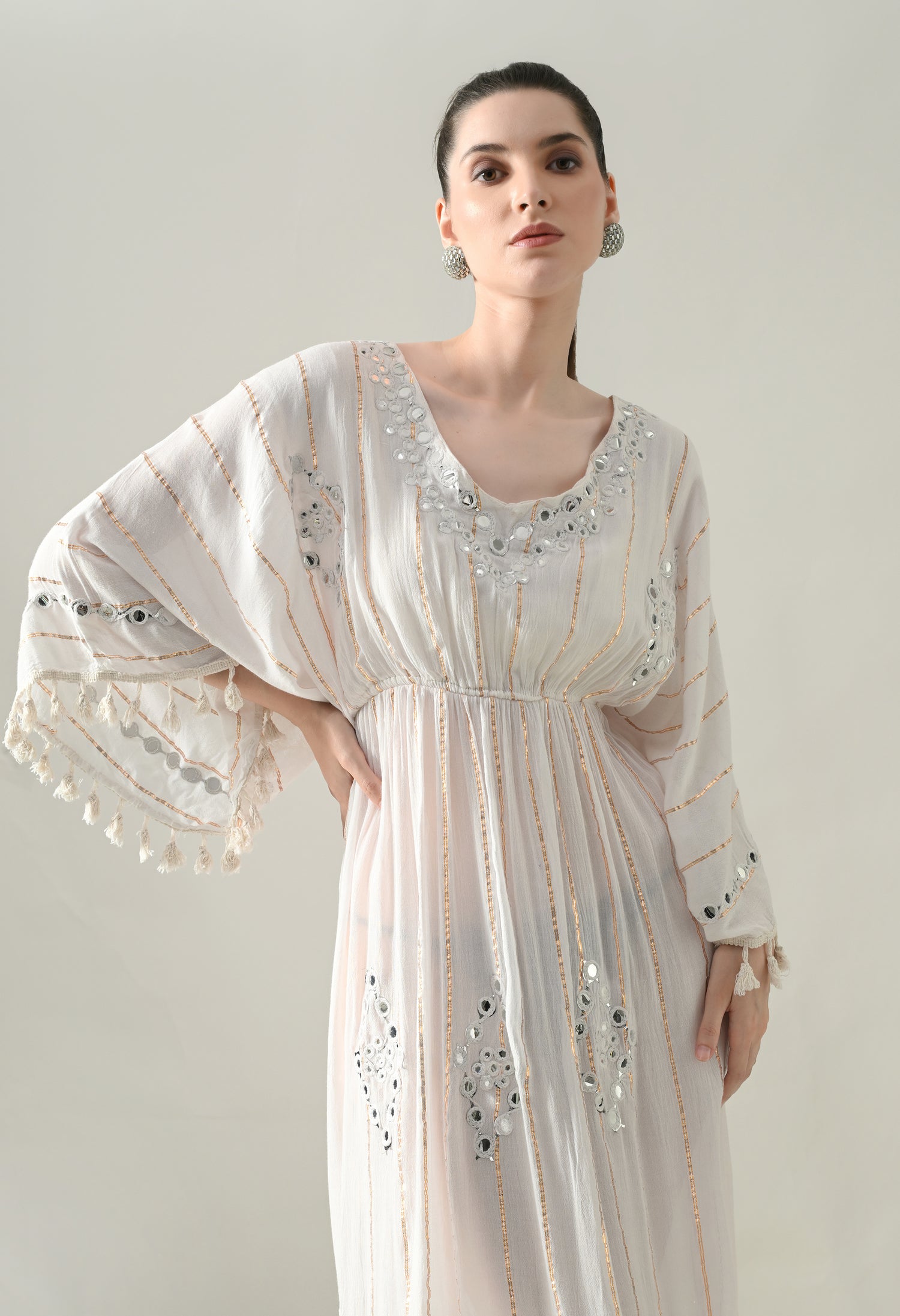 Seafoam Mirage Kaftan Maxi Dress