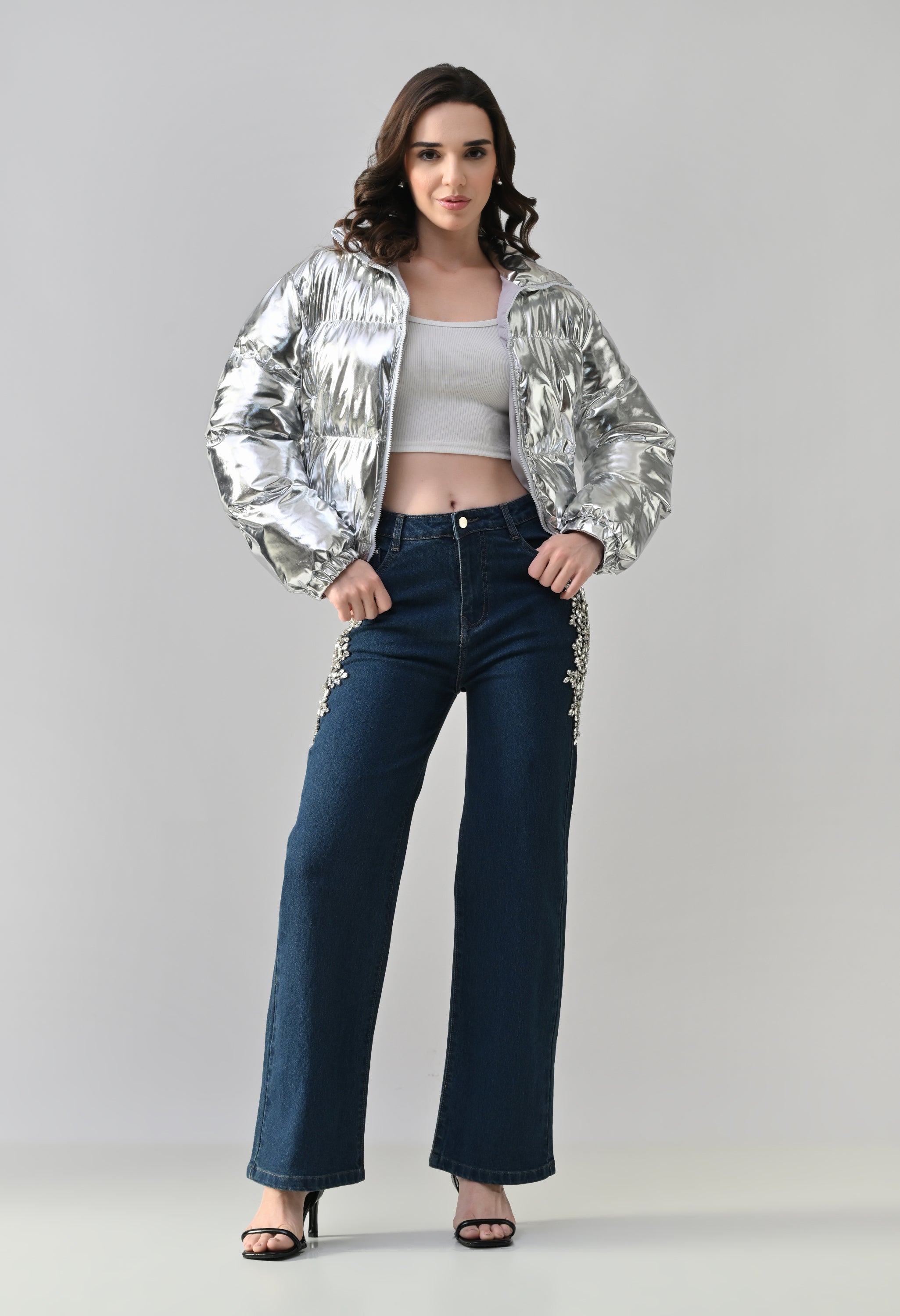 Silver Storm Puffer jacket