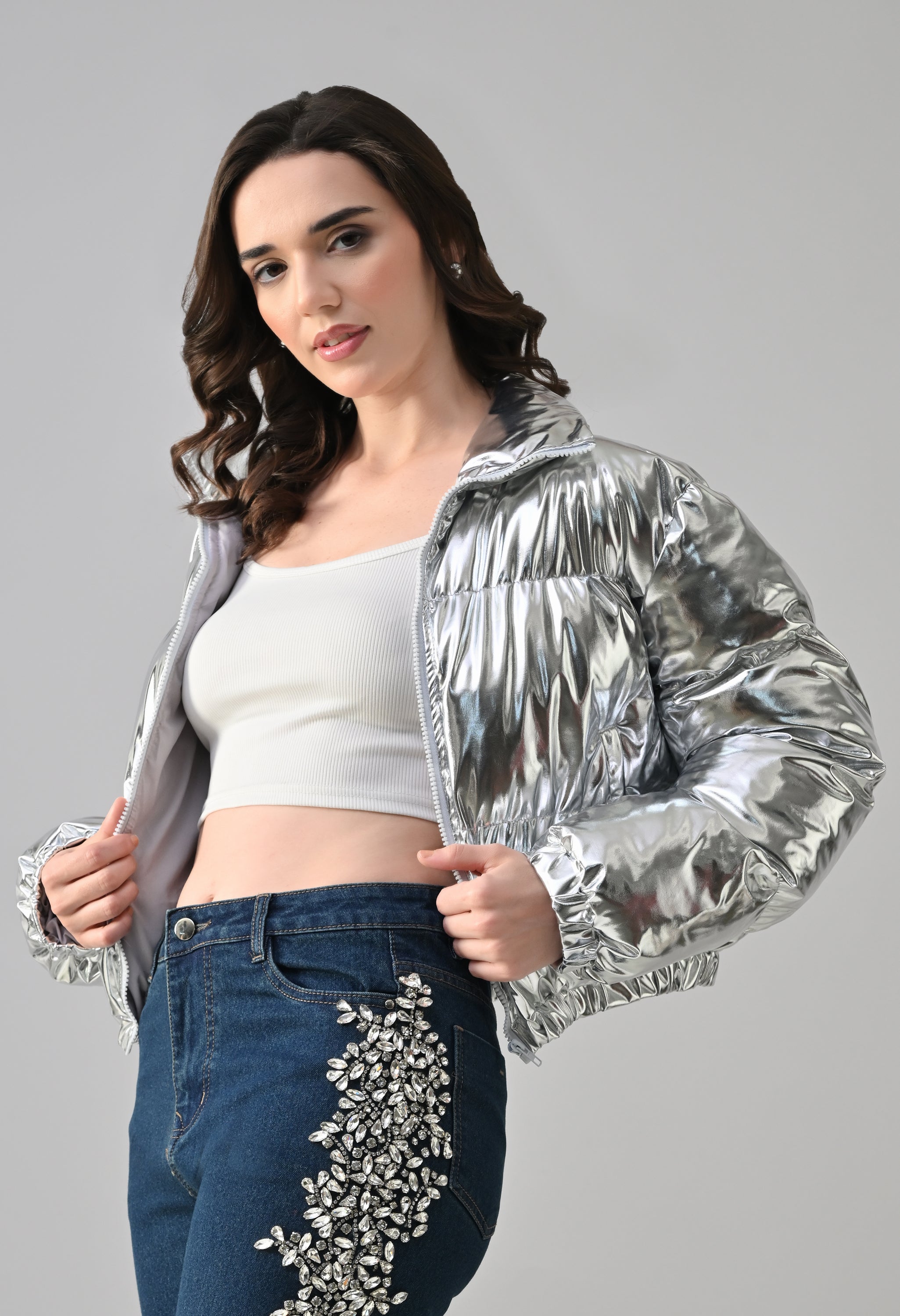 Silver Storm Puffer jacket