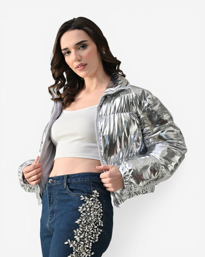 Silver Storm Puffer jacket